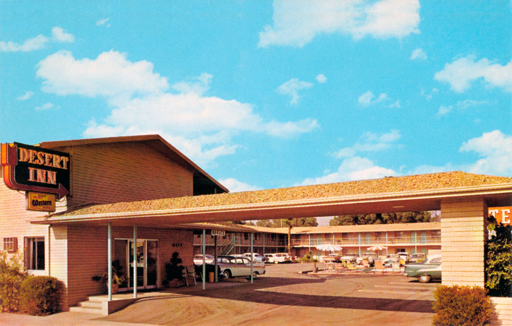 1957 Dodge Coronet at the Desert Inn Motel in San Bernardino, California