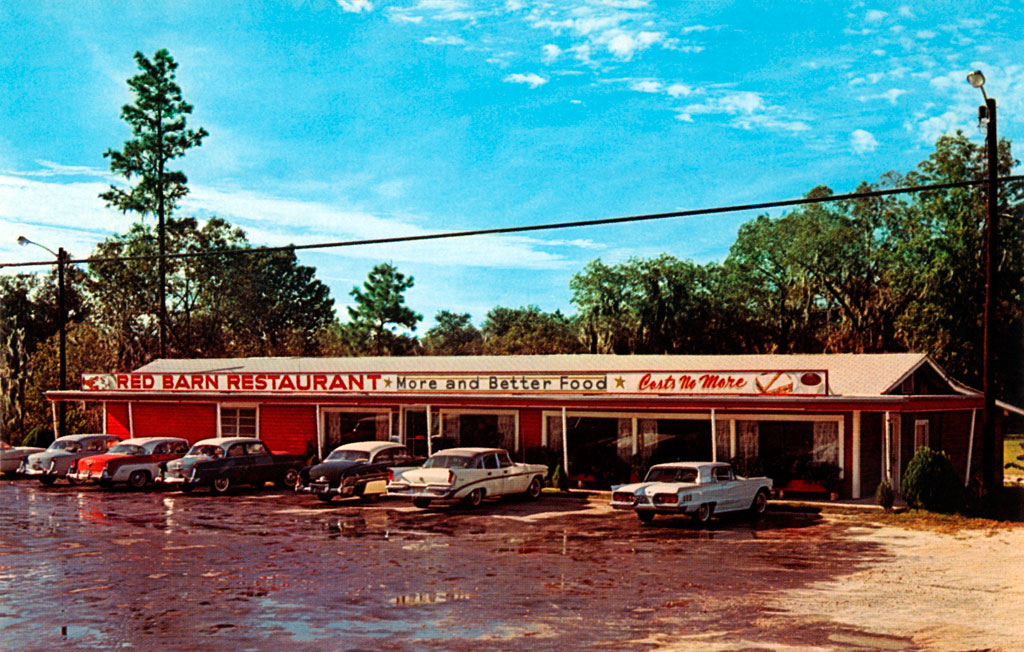 1955 DeSoto Fireflite Sportsman & 1959 Chrysler Saratoga at the Red Barn Restaurant in Lake City, Florida