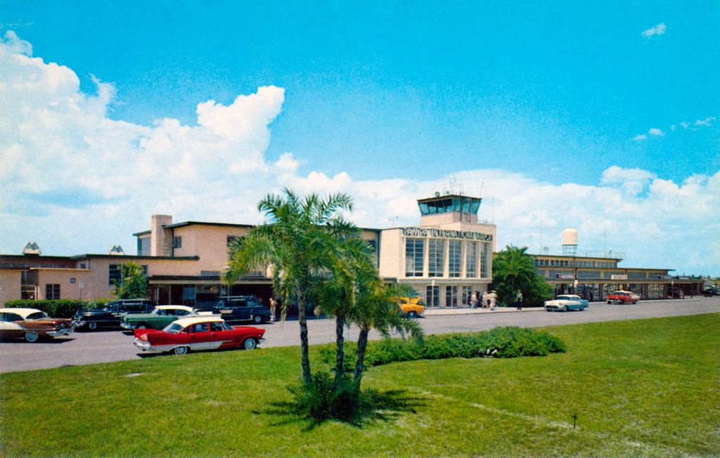 1957 Plymouth Savoy at International Airport in Tampa, Florida