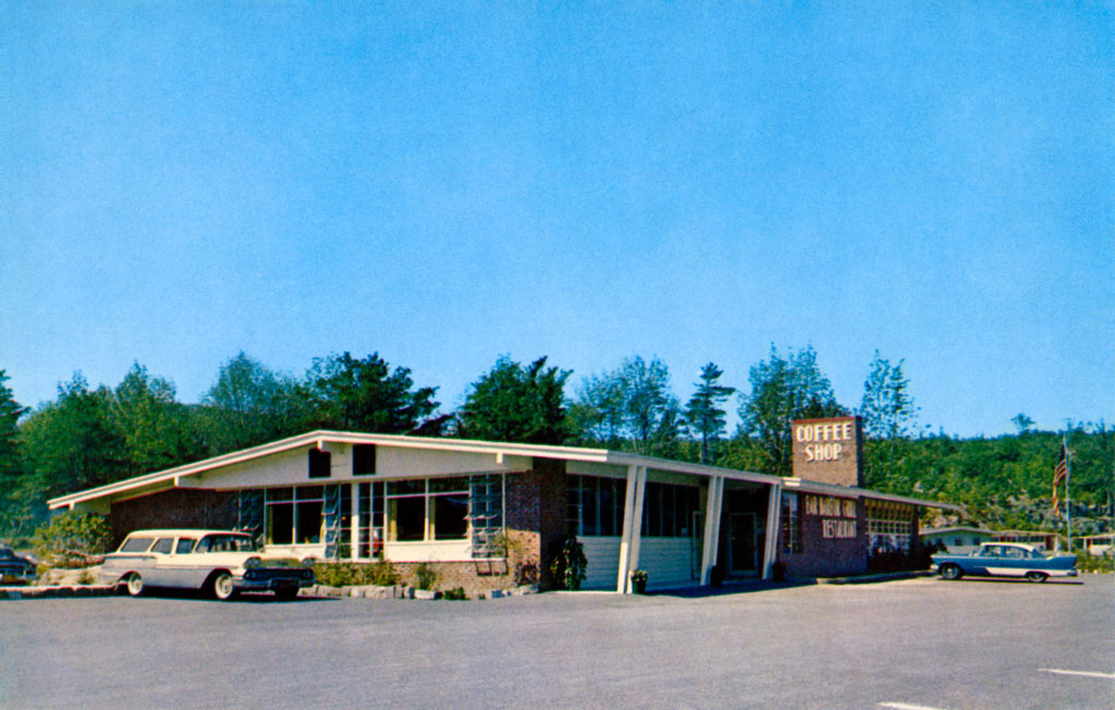 1957 Plymouth Savoy at the Bar Harbor Grill and Coffee Shop in Bar Harbor, Maine