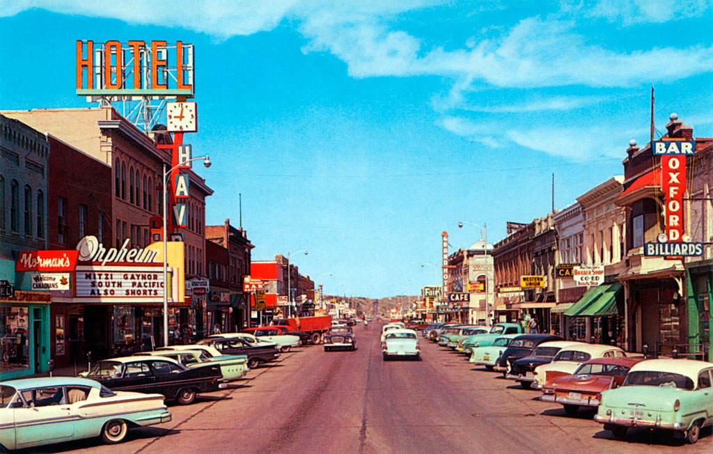 1959 Plymouth Fury on 1st Street in Havre, Montana