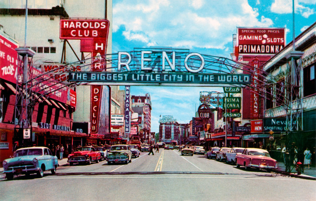 1957 Plymouth on Virginia Street in Reno, Nevada