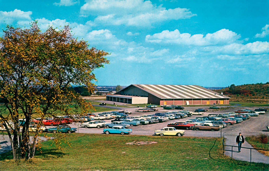 1957 Dodge Coronet at the Athletic Center of Le Moyne College in Syracuse, New York