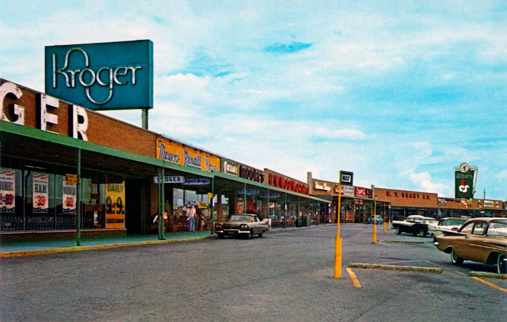 2x 1957 Plymouth Belvedere Sport Coupe at Westgate Shopping Center in Lima, Ohio