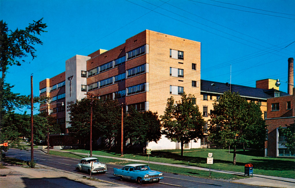 1957 Plymouth Savoy at the Trumbull Memorial Hospital in Warren, Ohio