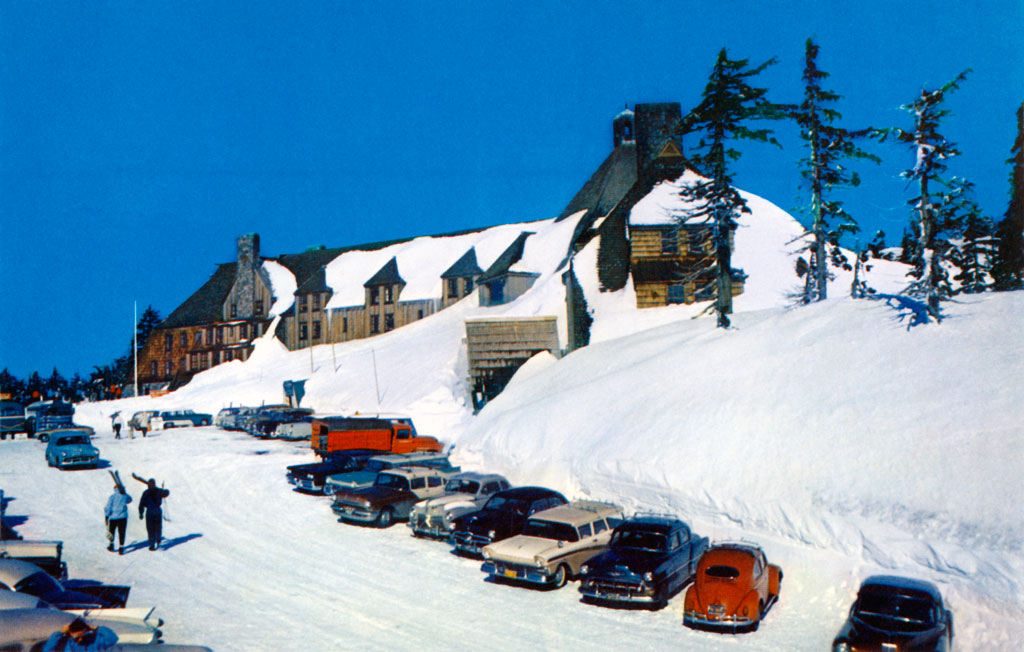 1957 Dodge & Plymouth at the Timberline Lodge in Government Camp, Oregon