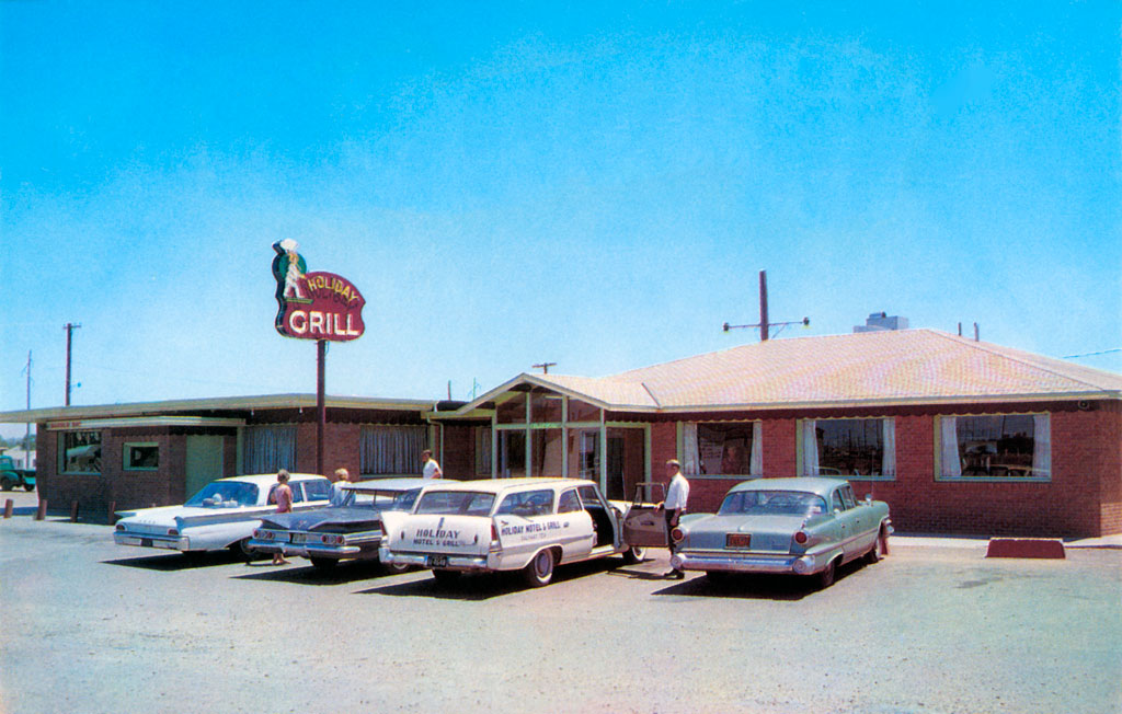 1960 Dodge Dart Seneca & 1960 Plymouth Station Wagon at Holiday Grill in Dalhart, Texas