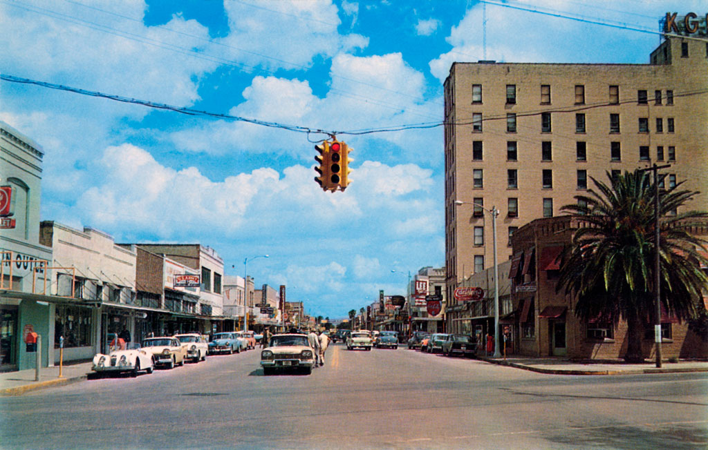 1957 Plymouth at Jackson Street in Harlingen, Texas