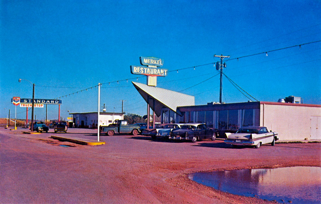 1957 Plymouth Belvedere Sport Coupe at Merkel Restaurant in Merkel, Texas