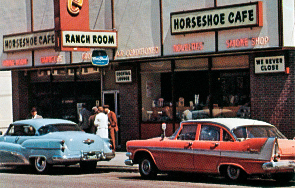 1958 Plymouth Belvedere at the Horseshoe Cafe in Bellingham, Washington