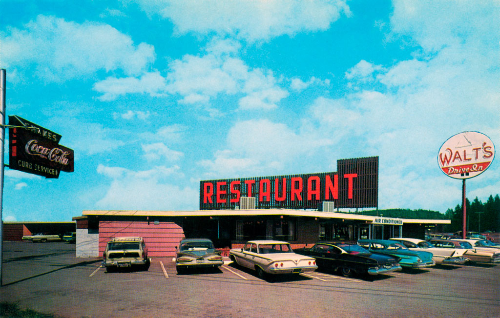 1961 Dodge Dart Phoenix at Walt's Triangle Drive-In Restaurant near Centralia, Washington