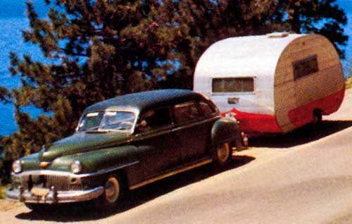 1947 DeSoto with Travel Trailer