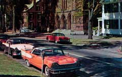 1958 Chrysler Windsor Hardtop, State Street Congregational Church in Portland, Maine